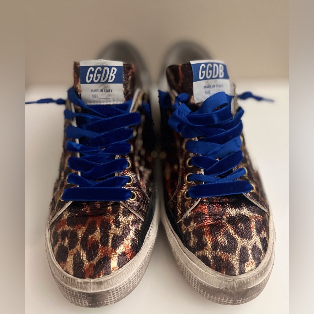 Golden Goose May Leopard Sneakers